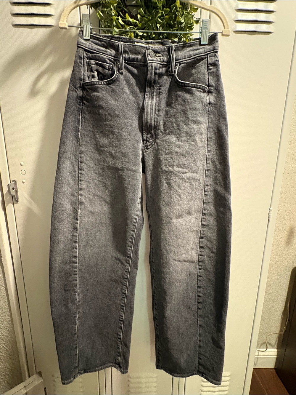 Mother Superior Sz 26 The Half Pipe Flood High Waist Ankle Wide Leg Jeans - Picture 2 of 6